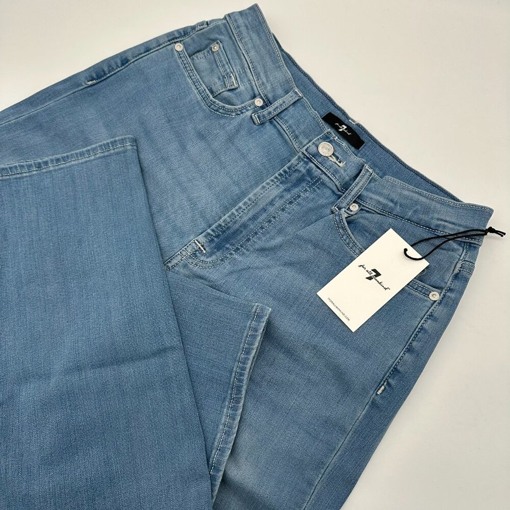 7 For All Mankind Slim Evolution The Modern Straight Jean, Size 29, Blue Wash